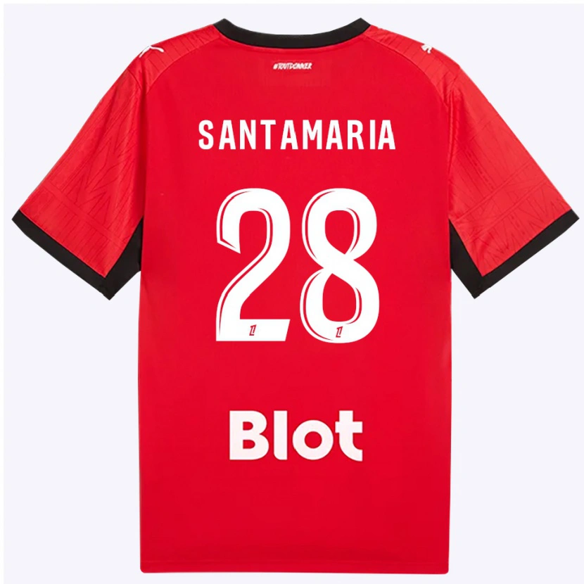 Danxen Herren Baptiste Santamaria #28 Rot Schwarz Weiß Heimtrikot Trikot 2026/27 T-Shirt Schweiz