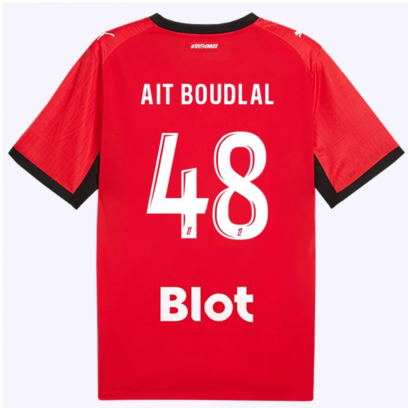Danxen Herren Abdelhamid Ait Boudlal #48 Rot Schwarz Weiß Heimtrikot Trikot 2026/27 T-Shirt Schweiz