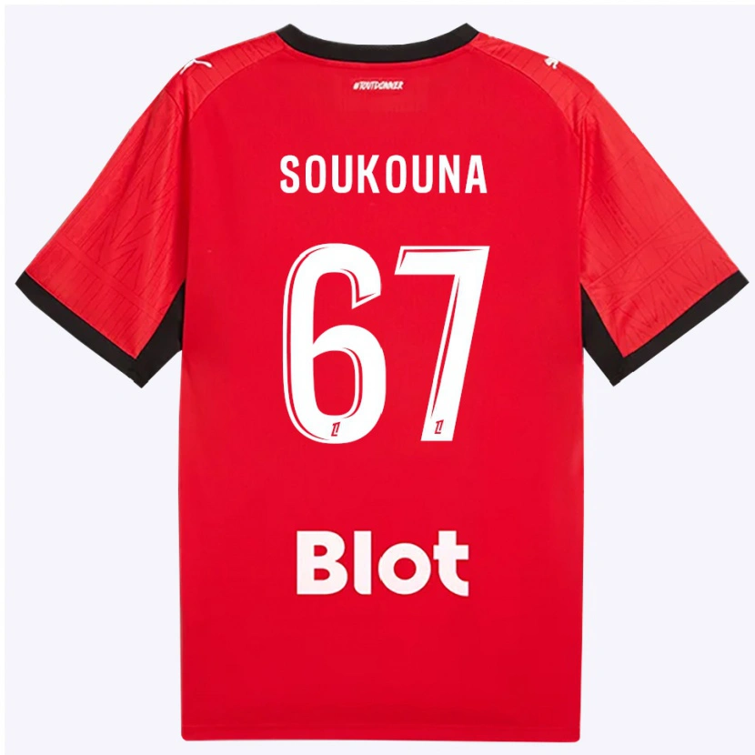 Danxen Herren Isiaka Soukouna #67 Rot Schwarz Weiß Heimtrikot Trikot 2026/27 T-Shirt Schweiz