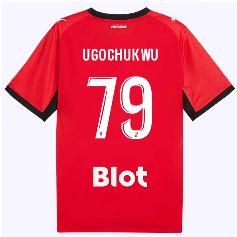 Danxen Herren Chibuike Ugochukwu #79 Rot Schwarz Weiß Heimtrikot Trikot 2026/27 T-Shirt Schweiz