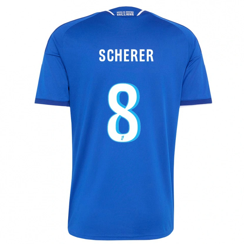 Danxen Herren Louis Scherer #8 Königsblau Weiß Heimtrikot Trikot 2026/27 T-Shirt Schweiz