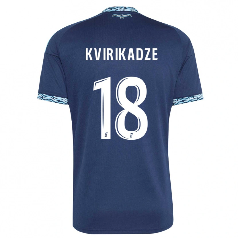 Danxen Herren Andria Kvirikadze #18 Stahlblau Weiß Heimtrikot Trikot 2026/27 T-Shirt Schweiz