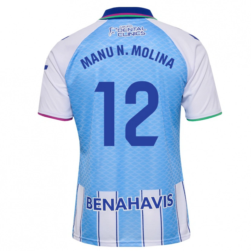 Danxen Herren Manu Molina #12 Tief Himmelblau Weiß Heimtrikot Trikot 2026/27 T-Shirt Schweiz