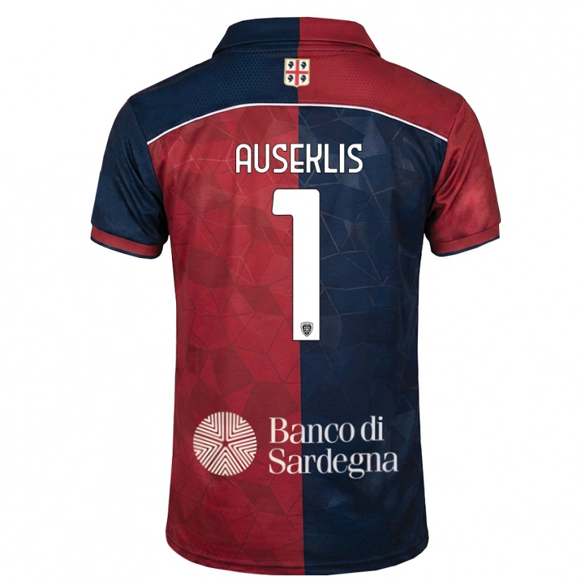 Danxen Herren Henrijs Auseklis #1 Burgund Rot Königsblau Heimtrikot Trikot 2026/27 T-Shirt Schweiz
