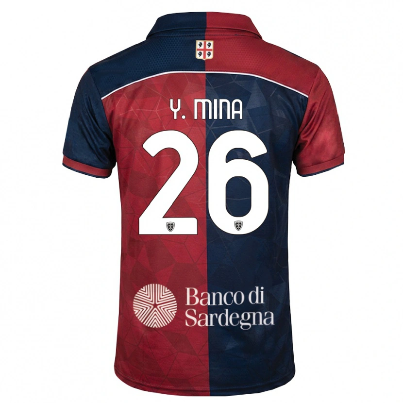Danxen Herren Yerry Mina #26 Burgund Rot Königsblau Heimtrikot Trikot 2026/27 T-Shirt Schweiz