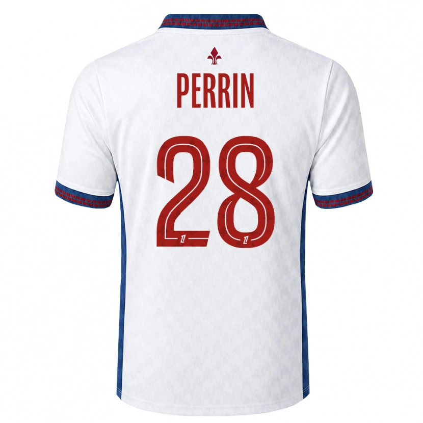Danxen Herren Gaëtan Perrin #28 Rot Weiß Blau Auswärtstrikot Trikot 2026/27 T-Shirt Schweiz