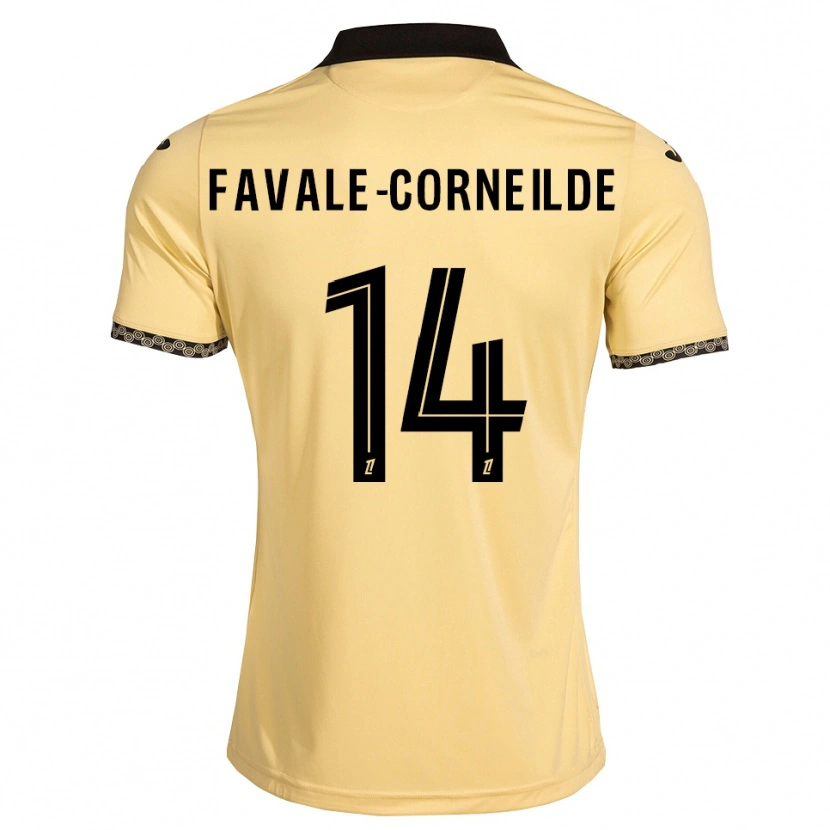 Danxen Herren Gianni Favale-Corneilde #14 Navajoweiß Schwarz Auswärtstrikot Trikot 2026/27 T-Shirt Schweiz