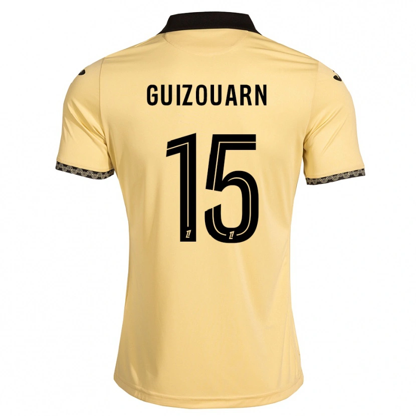 Danxen Herren Dorian Guizouarn #15 Navajoweiß Schwarz Auswärtstrikot Trikot 2026/27 T-Shirt Schweiz