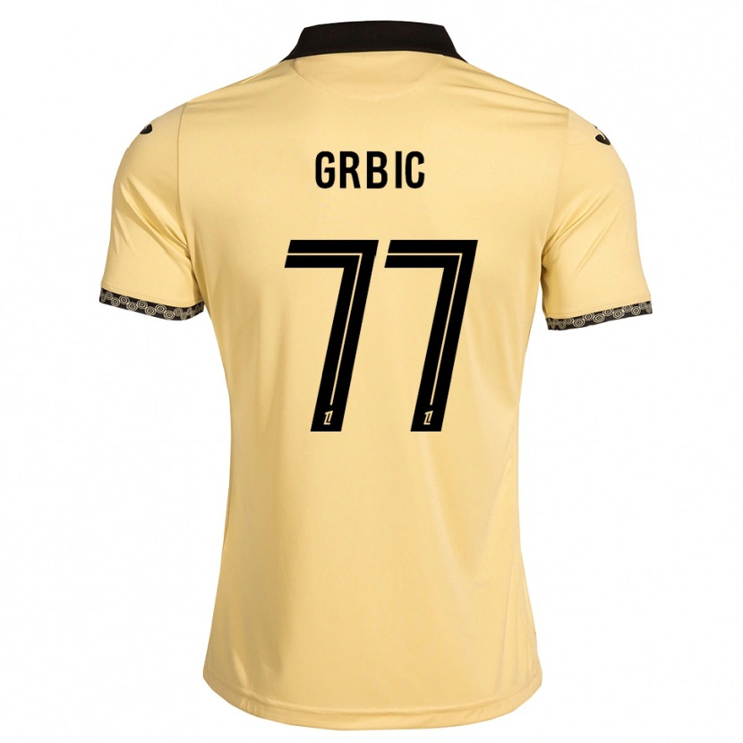 Danxen Herren Adrian Grbic #77 Navajoweiß Schwarz Auswärtstrikot Trikot 2026/27 T-Shirt Schweiz