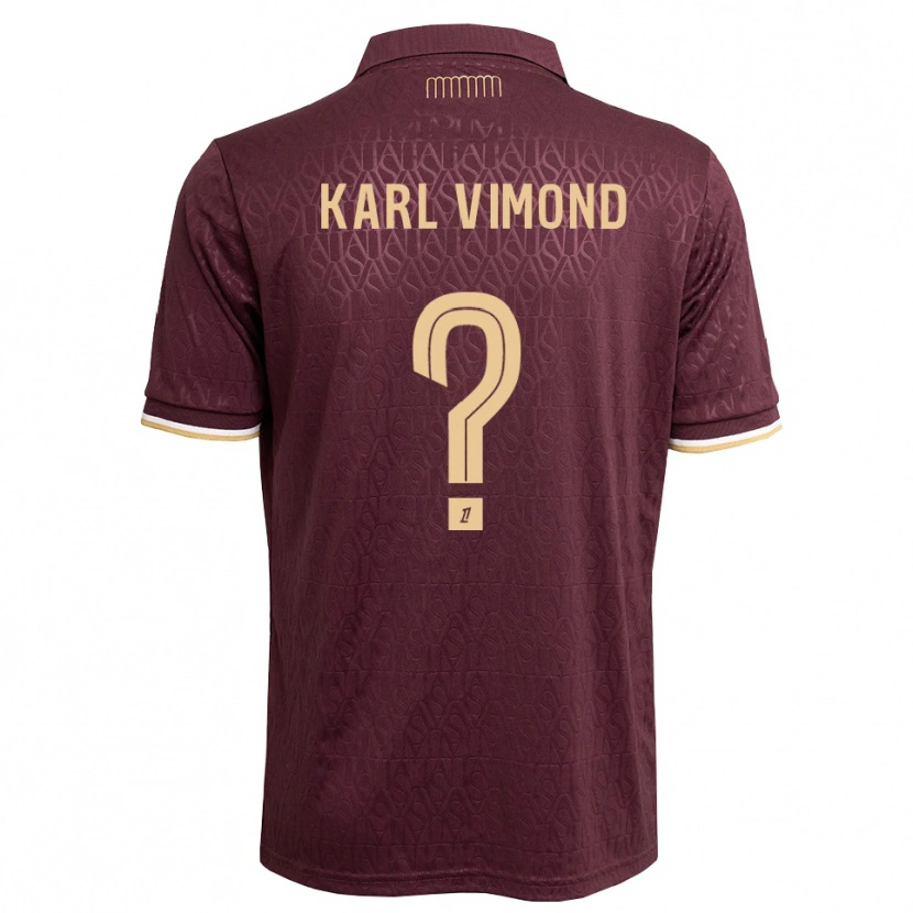 Danxen Herren Dany Karl Vimond #0 Weinrot Sandbraun Auswärtstrikot Trikot 2026/27 T-Shirt Schweiz
