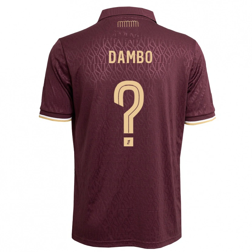 Danxen Herren Andreas Dambo #0 Weinrot Sandbraun Auswärtstrikot Trikot 2026/27 T-Shirt Schweiz