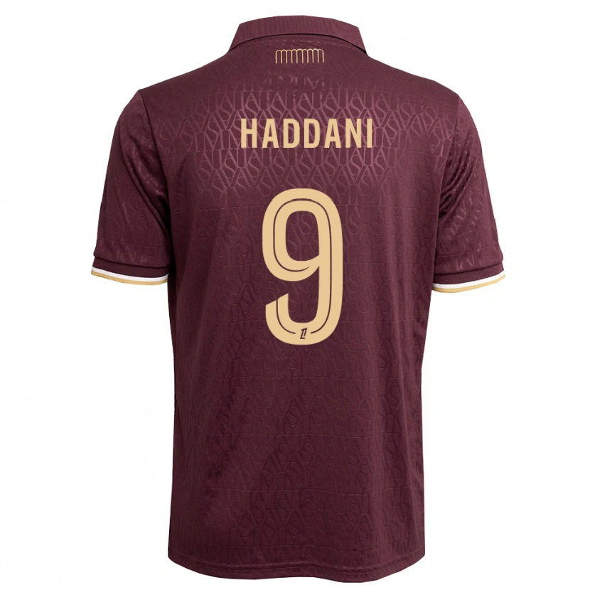Danxen Herren Nahël Haddani #9 Weinrot Sandbraun Auswärtstrikot Trikot 2026/27 T-Shirt Schweiz