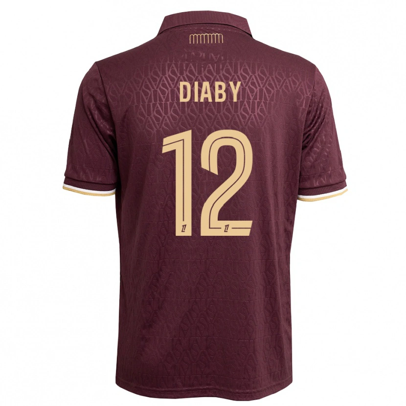 Danxen Herren Mohamed Diaby #12 Weinrot Sandbraun Auswärtstrikot Trikot 2026/27 T-Shirt Schweiz