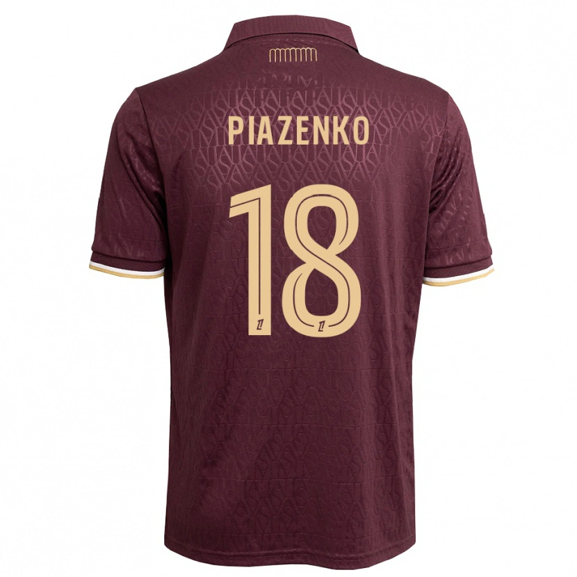 Danxen Herren Rodion Piazenko #18 Weinrot Sandbraun Auswärtstrikot Trikot 2026/27 T-Shirt Schweiz