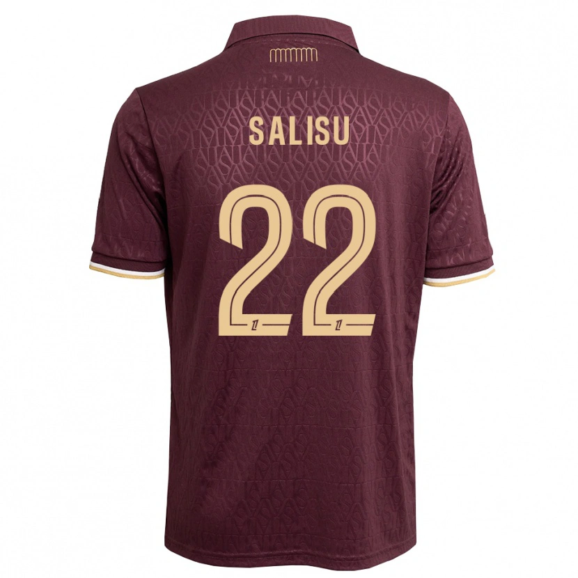 Danxen Herren Mohammed Salisu #22 Weinrot Sandbraun Auswärtstrikot Trikot 2026/27 T-Shirt Schweiz