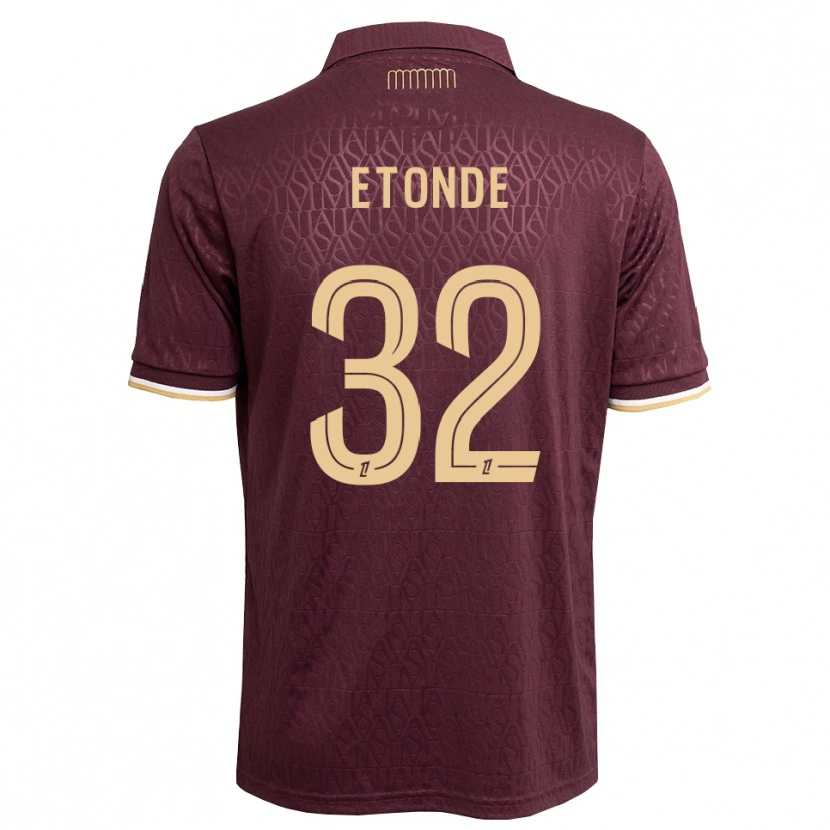 Danxen Herren Romaric Etonde #32 Weinrot Sandbraun Auswärtstrikot Trikot 2026/27 T-Shirt Schweiz