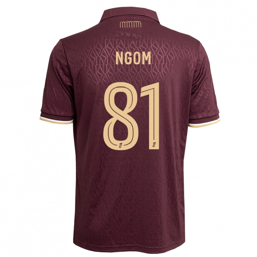 Danxen Herren Libasse Ngom #81 Weinrot Sandbraun Auswärtstrikot Trikot 2026/27 T-Shirt Schweiz