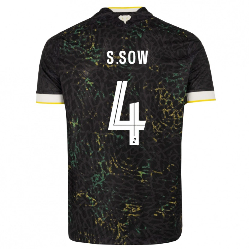 Danxen Herren Saïdou Sow #4 Schwarz Weiß Gelb Auswärtstrikot Trikot 2026/27 T-Shirt Schweiz