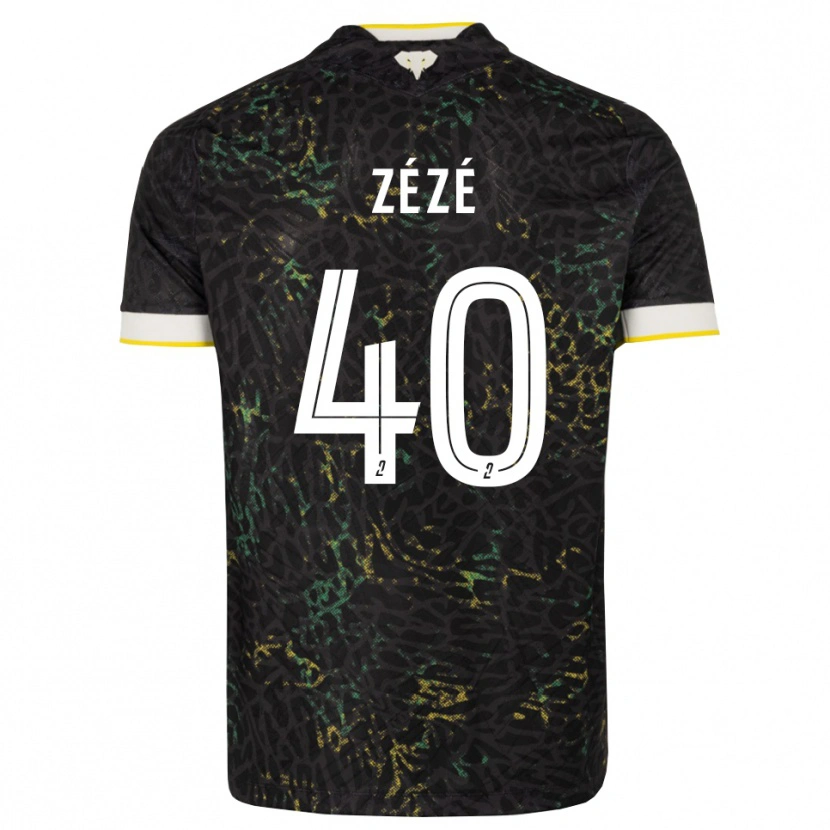 Danxen Herren Yanel Zézé #40 Schwarz Weiß Gelb Auswärtstrikot Trikot 2026/27 T-Shirt Schweiz