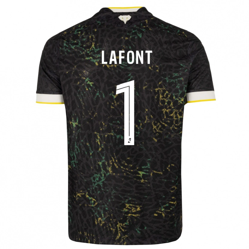Danxen Herren Alban Lafont #1 Schwarz Weiß Gelb Auswärtstrikot Trikot 2026/27 T-Shirt Schweiz