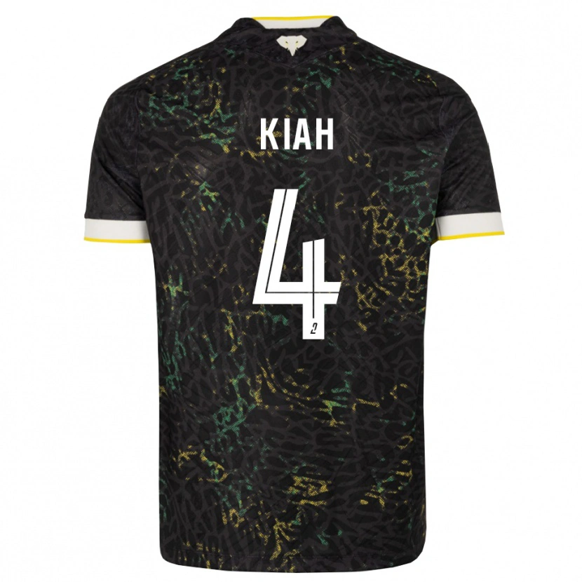 Danxen Herren Emmanuel Kiah #4 Schwarz Weiß Gelb Auswärtstrikot Trikot 2026/27 T-Shirt Schweiz