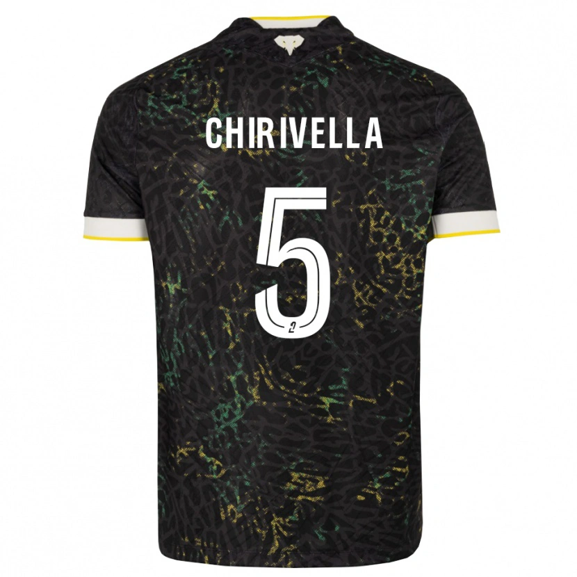 Danxen Herren Pedro Chirivella #5 Schwarz Weiß Gelb Auswärtstrikot Trikot 2026/27 T-Shirt Schweiz