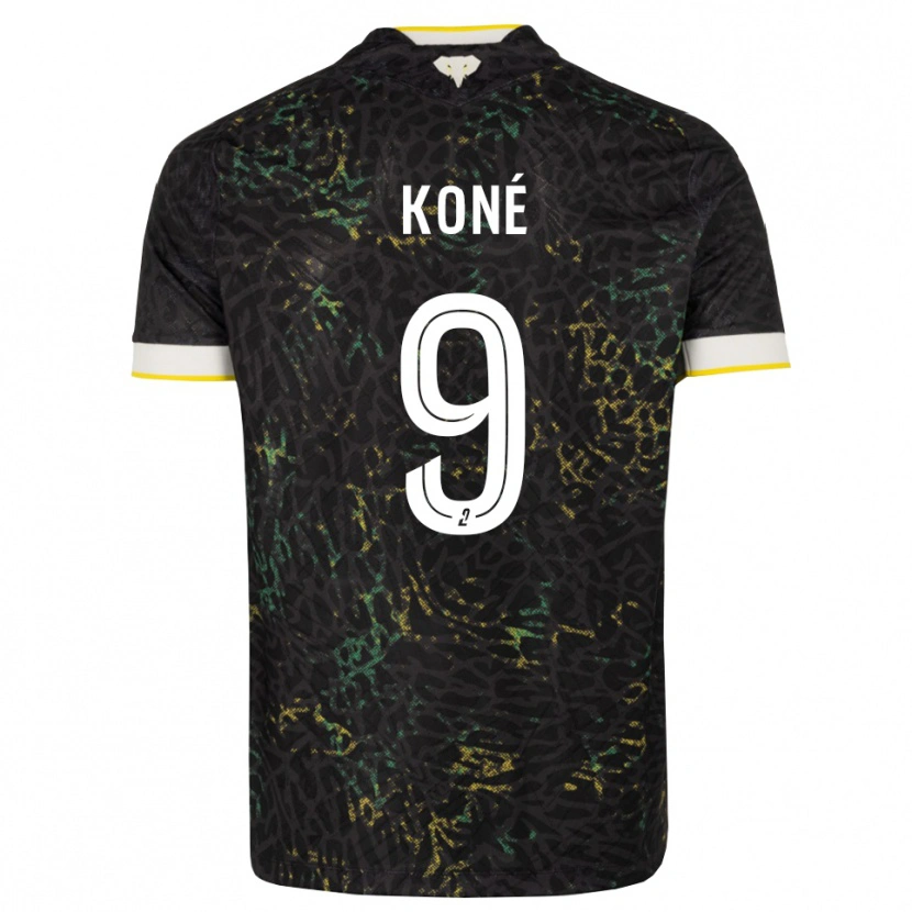 Danxen Herren Junior Koné #9 Schwarz Weiß Gelb Auswärtstrikot Trikot 2026/27 T-Shirt Schweiz