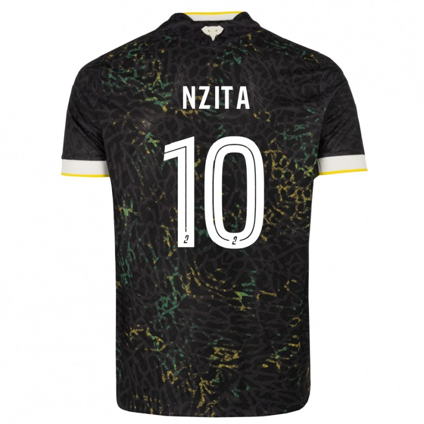 Danxen Herren Brayan Nzita #10 Schwarz Weiß Gelb Auswärtstrikot Trikot 2026/27 T-Shirt Schweiz