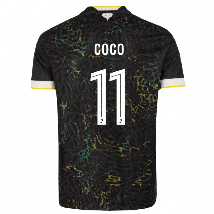 Danxen Herren Marcus Coco #11 Schwarz Weiß Gelb Auswärtstrikot Trikot 2026/27 T-Shirt Schweiz