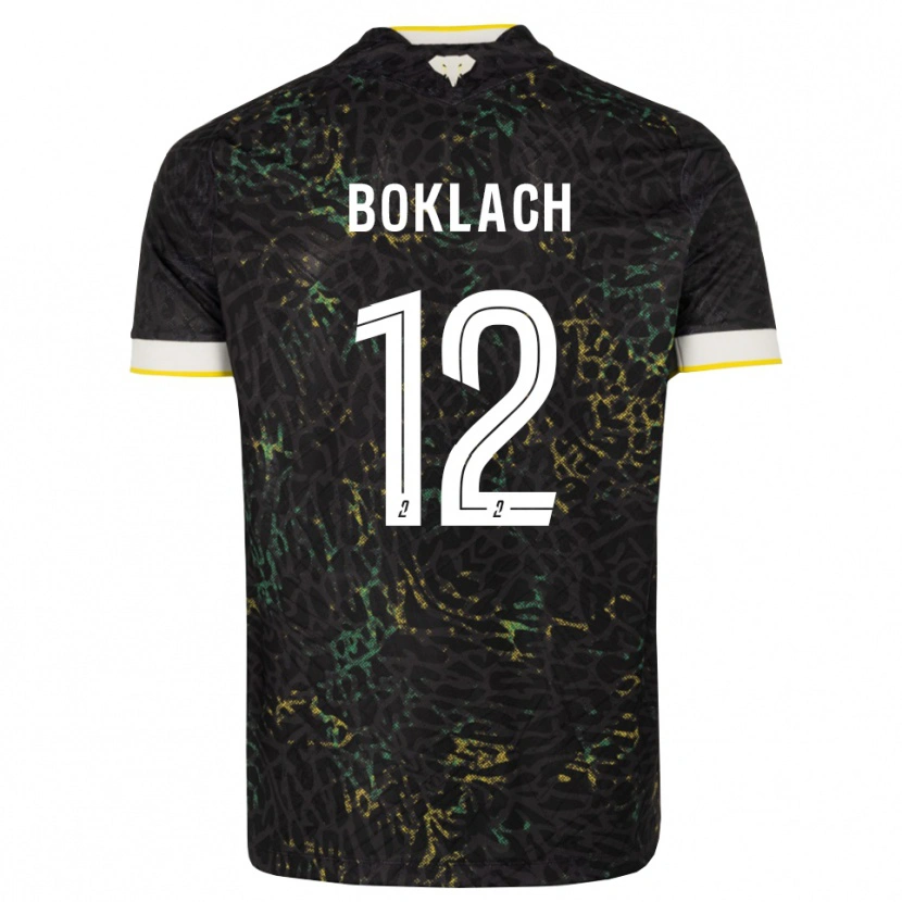 Danxen Herren Kateryna Boklach #12 Schwarz Weiß Gelb Auswärtstrikot Trikot 2026/27 T-Shirt Schweiz