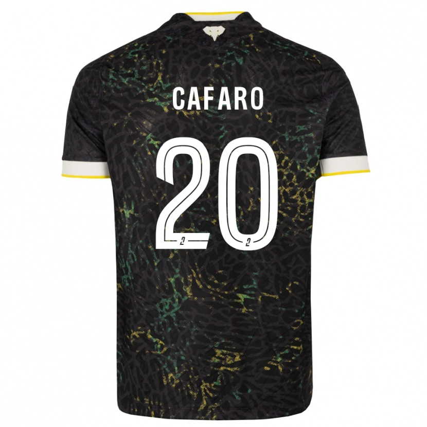 Danxen Herren Mathieu Cafaro #20 Schwarz Weiß Gelb Auswärtstrikot Trikot 2026/27 T-Shirt Schweiz