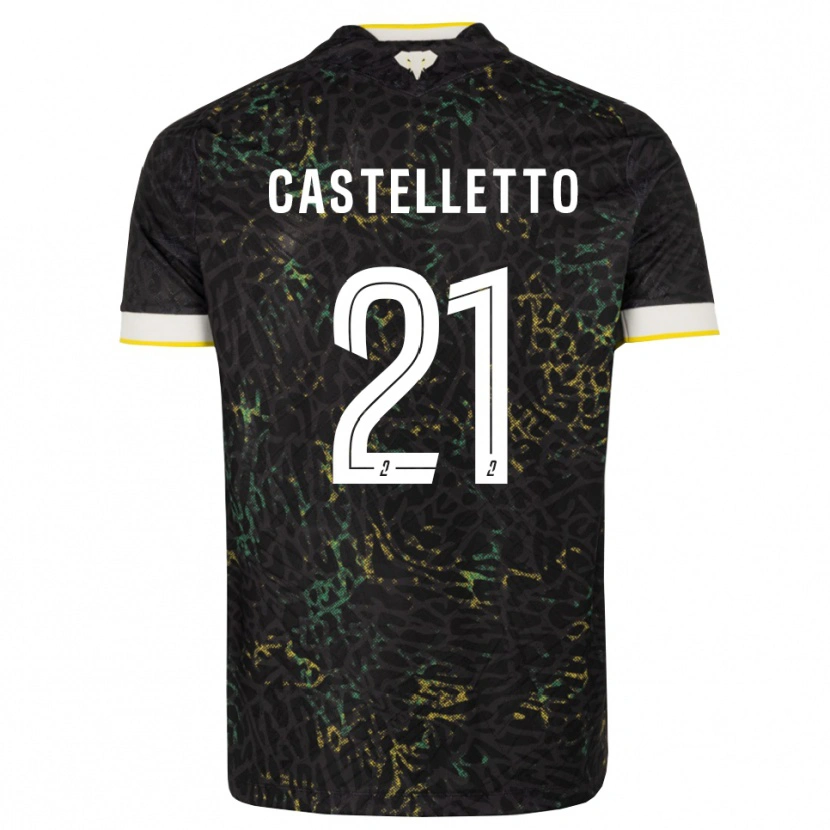 Danxen Herren Jean-Charles Castelletto #21 Schwarz Weiß Gelb Auswärtstrikot Trikot 2026/27 T-Shirt Schweiz