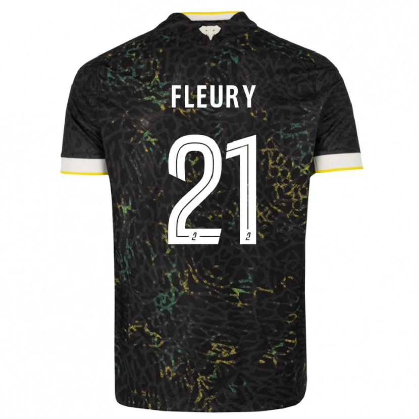 Danxen Herren Louise Fleury #21 Schwarz Weiß Gelb Auswärtstrikot Trikot 2026/27 T-Shirt Schweiz