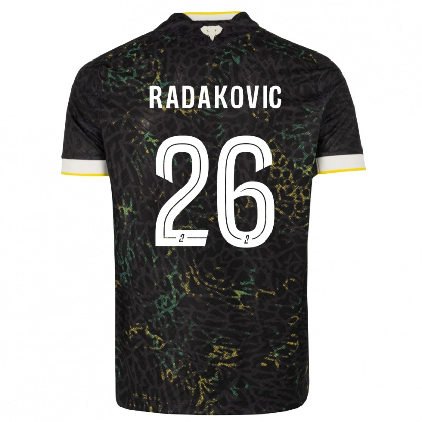 Danxen Herren Uros Radakovic #26 Schwarz Weiß Gelb Auswärtstrikot Trikot 2026/27 T-Shirt Schweiz