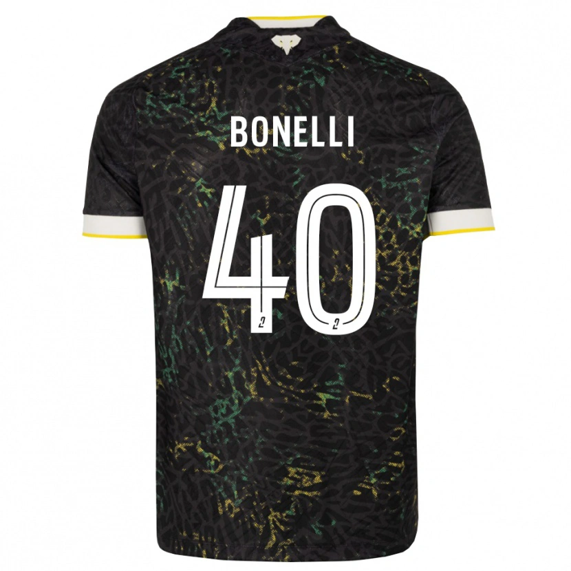 Danxen Herren Lucas Bonelli #40 Schwarz Weiß Gelb Auswärtstrikot Trikot 2026/27 T-Shirt Schweiz
