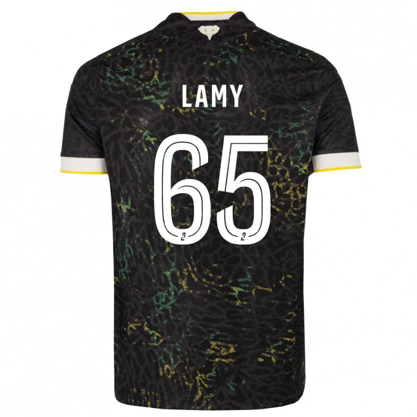 Danxen Herren Hugo Lamy #65 Schwarz Weiß Gelb Auswärtstrikot Trikot 2026/27 T-Shirt Schweiz