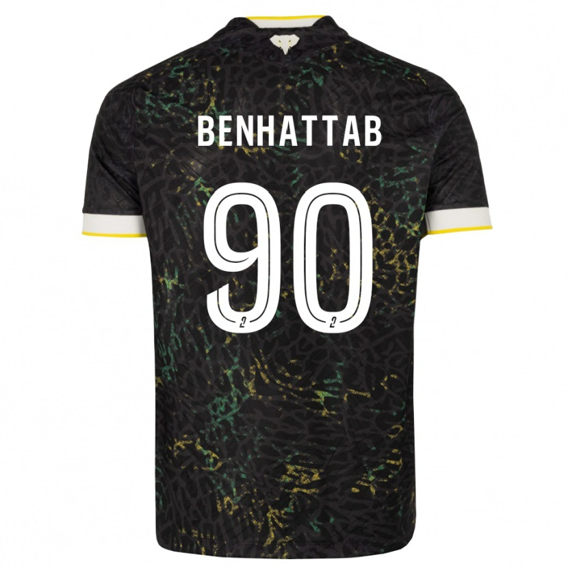 Danxen Herren Yassine Benhattab #90 Schwarz Weiß Gelb Auswärtstrikot Trikot 2026/27 T-Shirt Schweiz