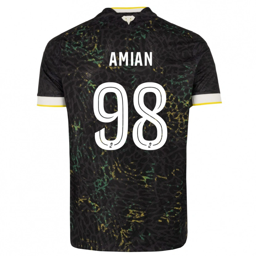 Danxen Herren Kelvin Amian #98 Schwarz Weiß Gelb Auswärtstrikot Trikot 2026/27 T-Shirt Schweiz