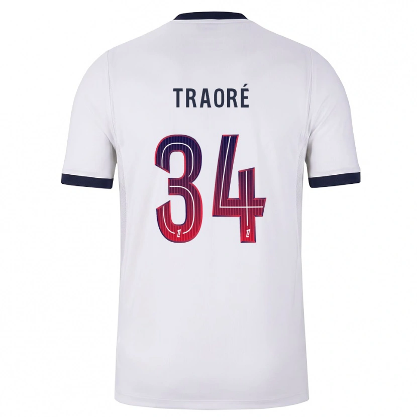 Danxen Herren Naolia Traoré #34 Weiß Schwarz Rot Auswärtstrikot Trikot 2026/27 T-Shirt Schweiz