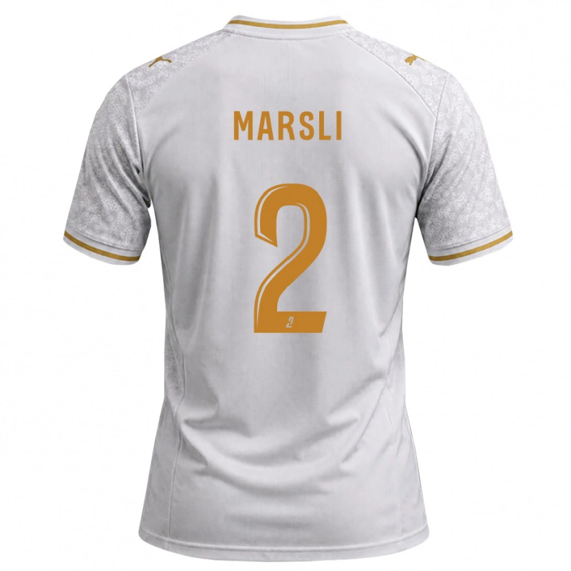 Danxen Herren Adam Marsli #2 Weiß Grau Goldrute Auswärtstrikot Trikot 2026/27 T-Shirt Schweiz