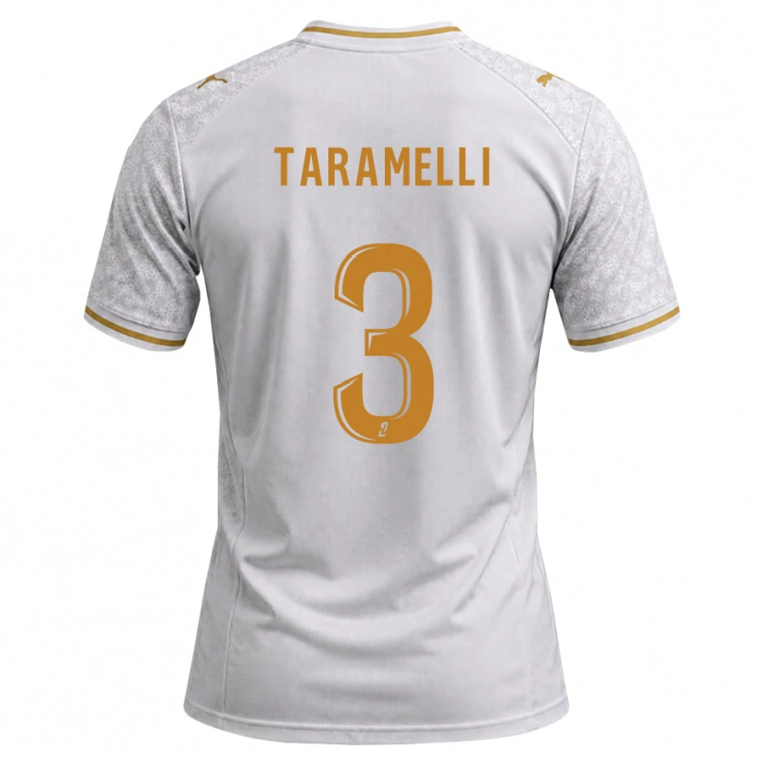 Danxen Herren Valentin Taramelli #3 Weiß Grau Goldrute Auswärtstrikot Trikot 2026/27 T-Shirt Schweiz