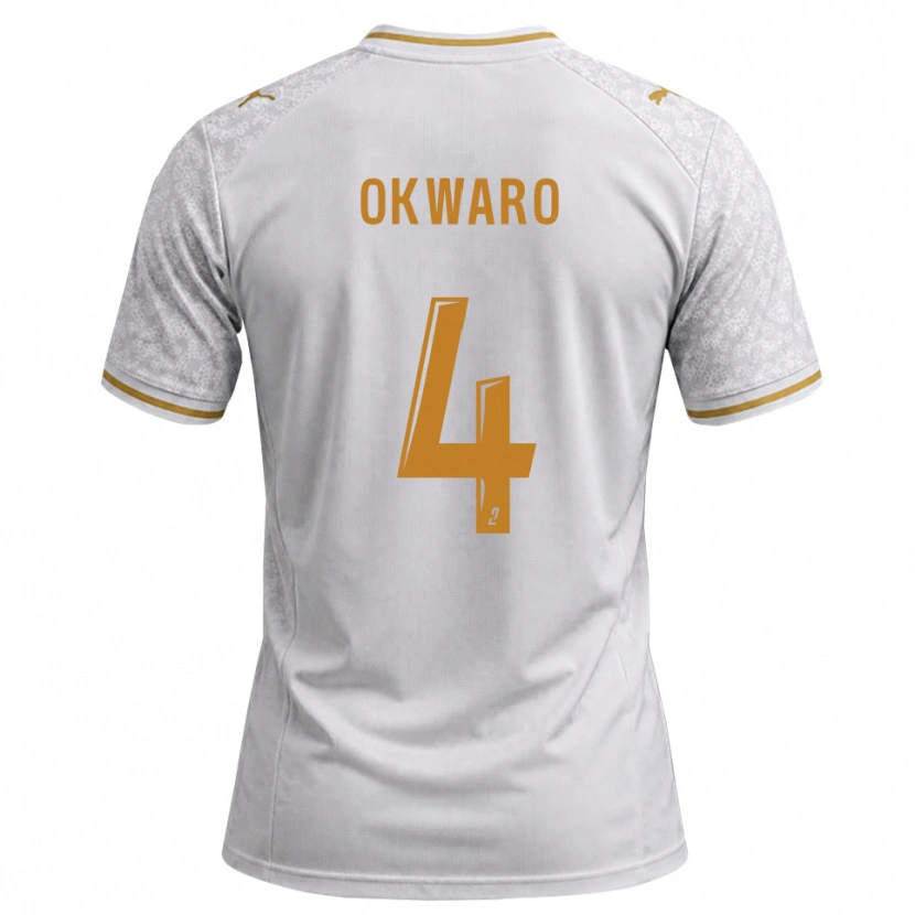 Danxen Herren Manzur Okwaro #4 Weiß Grau Goldrute Auswärtstrikot Trikot 2026/27 T-Shirt Schweiz