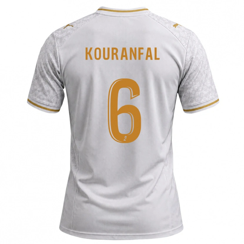 Danxen Herren Chamsedin Kouranfal #6 Weiß Grau Goldrute Auswärtstrikot Trikot 2026/27 T-Shirt Schweiz