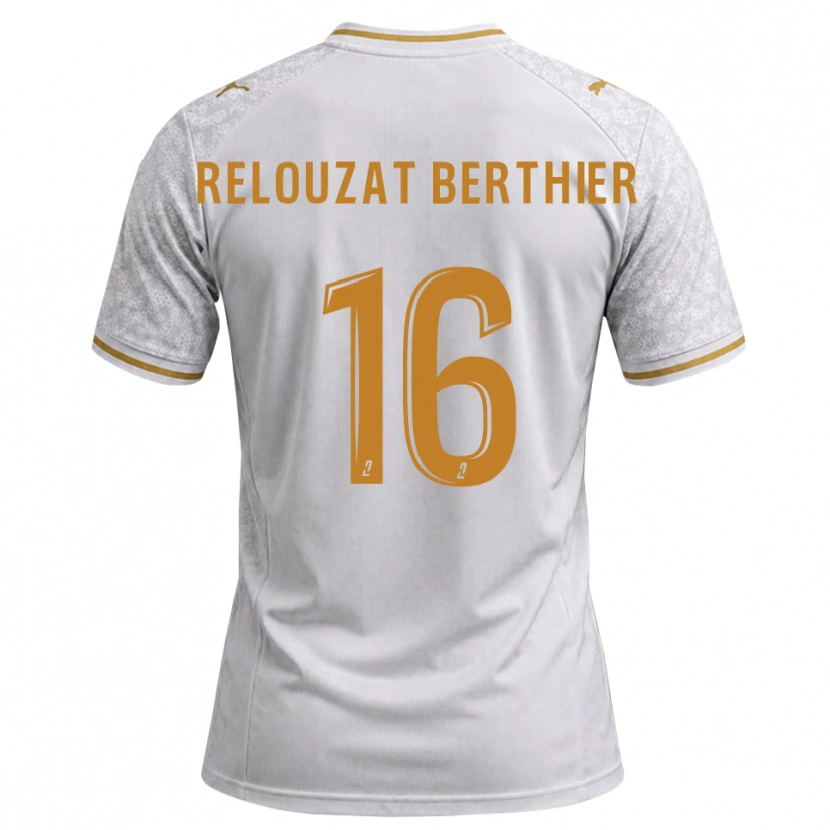 Danxen Herren Maxime Relouzat Berthier #16 Weiß Grau Goldrute Auswärtstrikot Trikot 2026/27 T-Shirt Schweiz