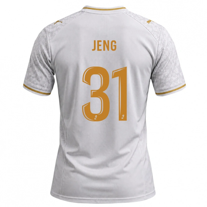 Danxen Herren Malcolm Jeng #31 Weiß Grau Goldrute Auswärtstrikot Trikot 2026/27 T-Shirt Schweiz