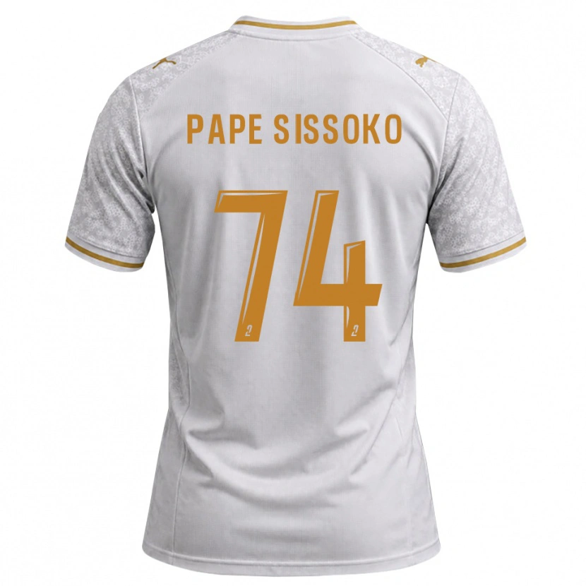 Danxen Herren Niama Pape Sissoko #74 Weiß Grau Goldrute Auswärtstrikot Trikot 2026/27 T-Shirt Schweiz