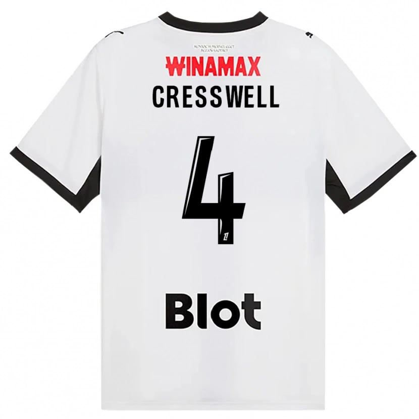 Danxen Herren Charlie Cresswell #4 Schwarz Weiß Rot Auswärtstrikot Trikot 2026/27 T-Shirt Schweiz