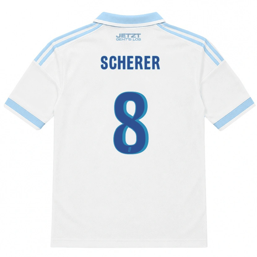 Danxen Herren Louis Scherer #8 Hellblau Weiß Rot Auswärtstrikot Trikot 2026/27 T-Shirt Schweiz