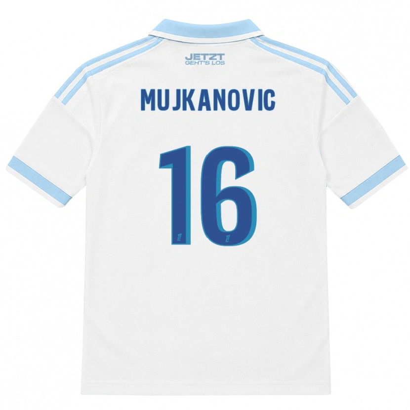 Danxen Herren Edin Mujkanovic #16 Hellblau Weiß Rot Auswärtstrikot Trikot 2026/27 T-Shirt Schweiz