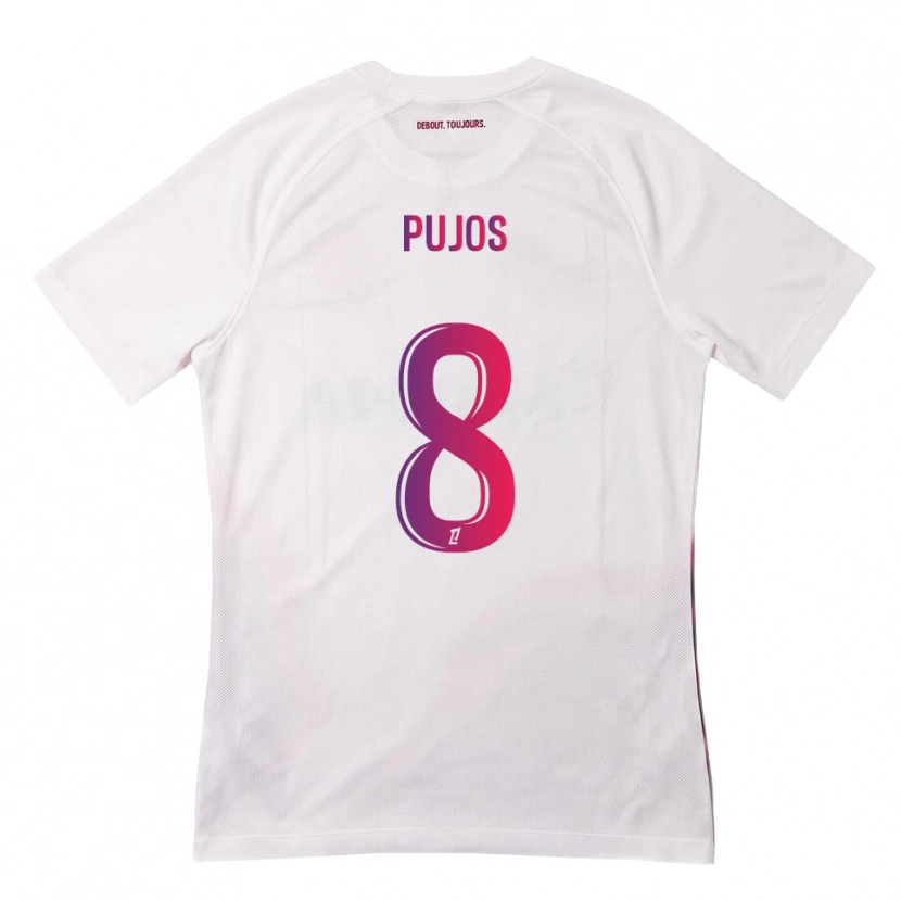 Danxen Herren Lenny Pujos #8 Weiß Pink Lila Auswärtstrikot Trikot 2026/27 T-Shirt Schweiz